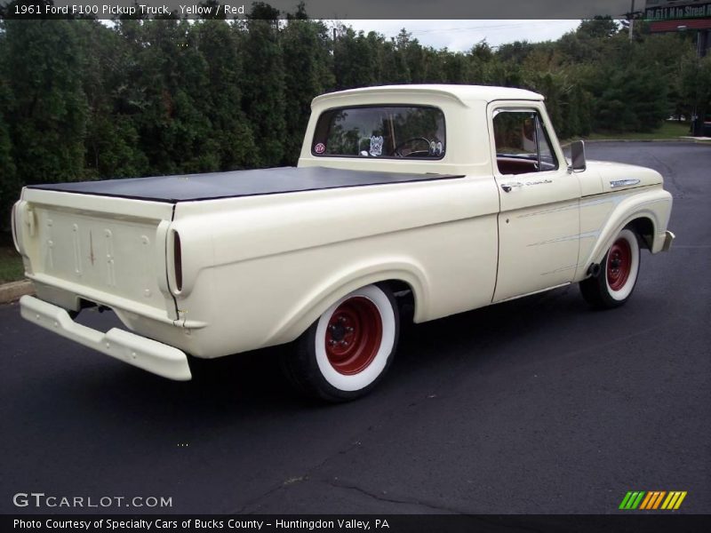 Yellow / Red 1961 Ford F100 Pickup Truck