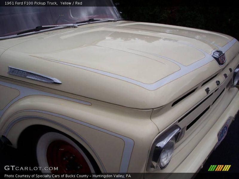 Yellow / Red 1961 Ford F100 Pickup Truck