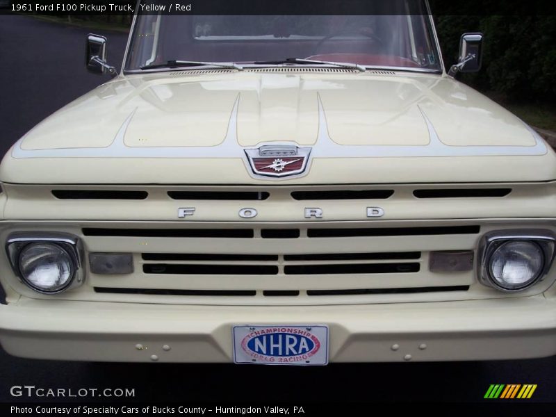 Yellow / Red 1961 Ford F100 Pickup Truck