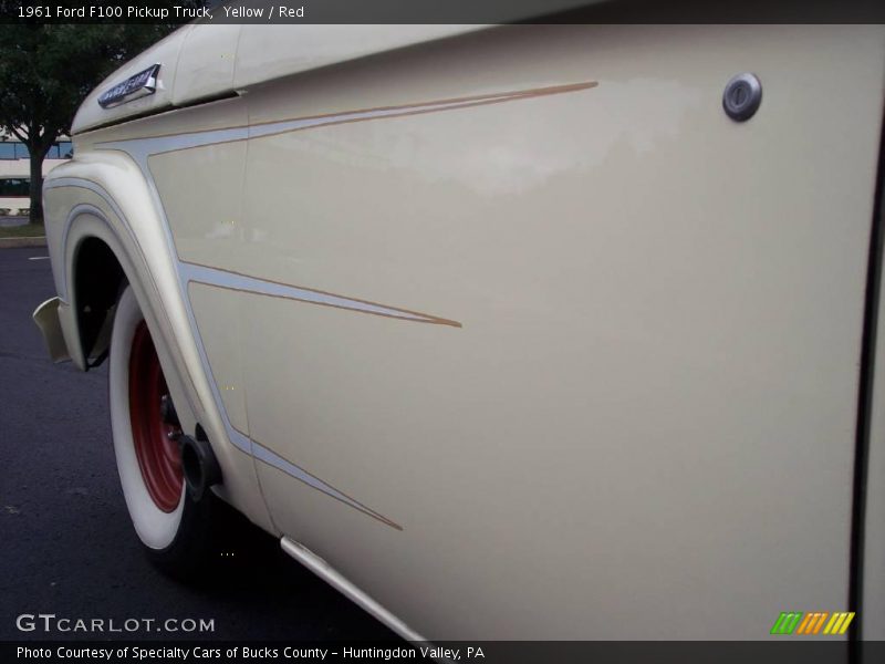 Yellow / Red 1961 Ford F100 Pickup Truck