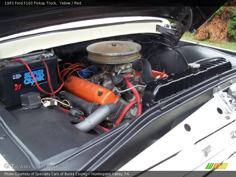 Yellow / Red 1961 Ford F100 Pickup Truck