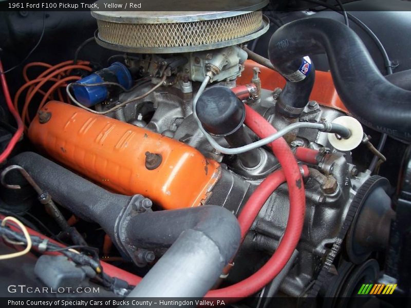 Yellow / Red 1961 Ford F100 Pickup Truck