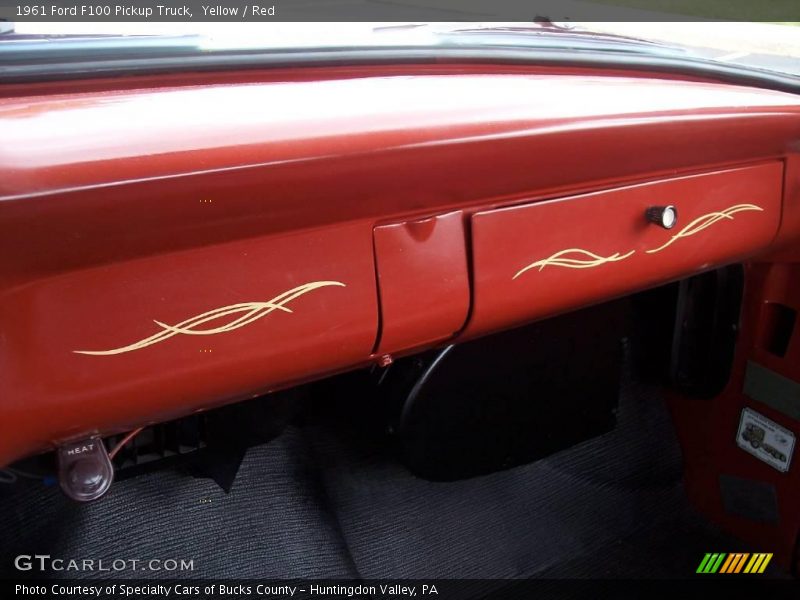 Yellow / Red 1961 Ford F100 Pickup Truck