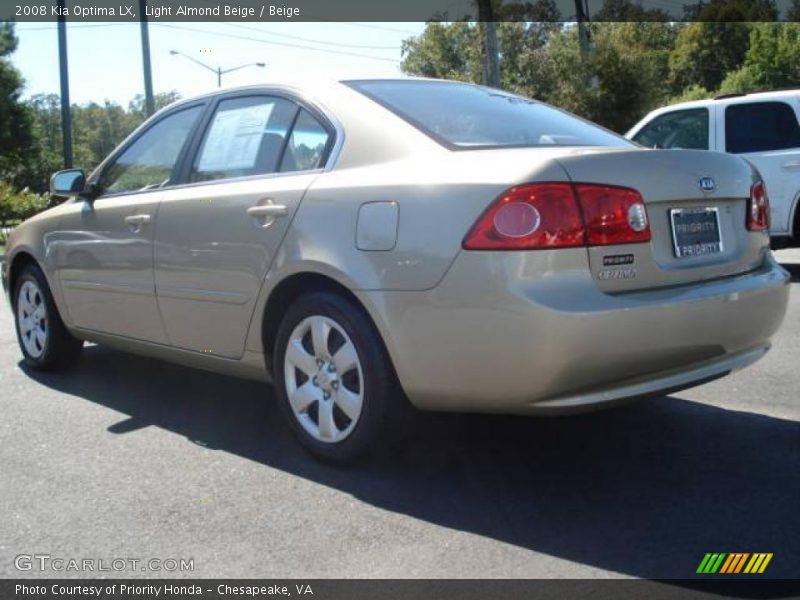 Light Almond Beige / Beige 2008 Kia Optima LX