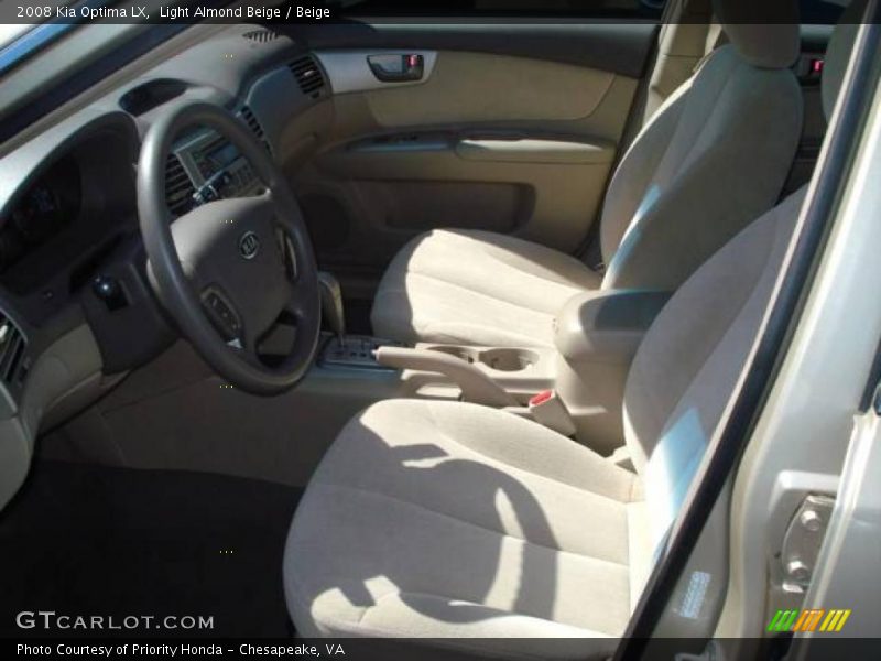 Light Almond Beige / Beige 2008 Kia Optima LX