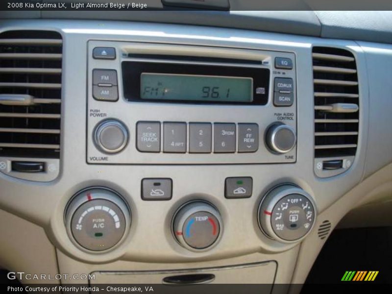 Light Almond Beige / Beige 2008 Kia Optima LX