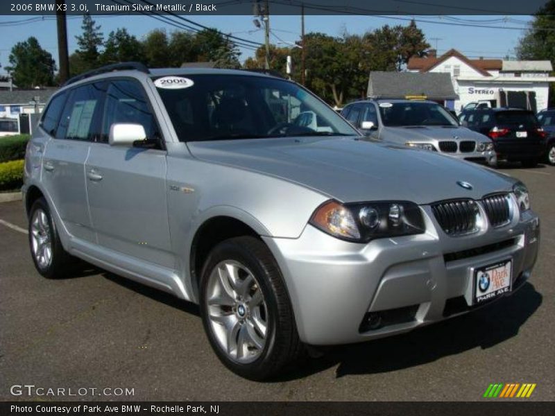Titanium Silver Metallic / Black 2006 BMW X3 3.0i