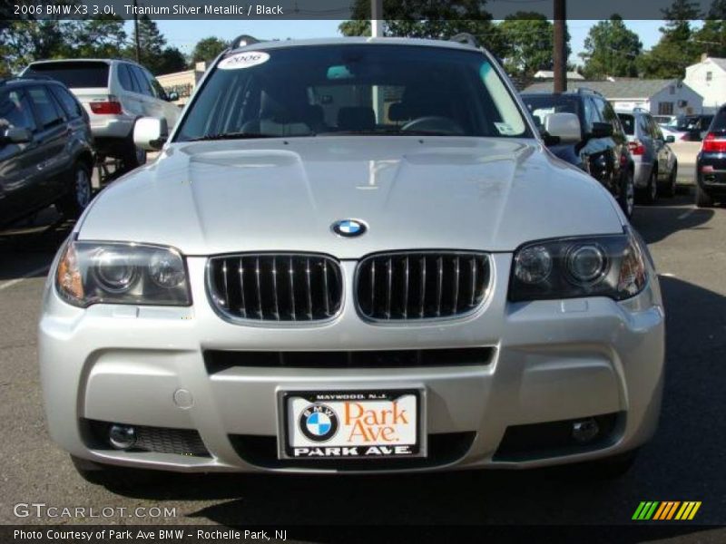 Titanium Silver Metallic / Black 2006 BMW X3 3.0i