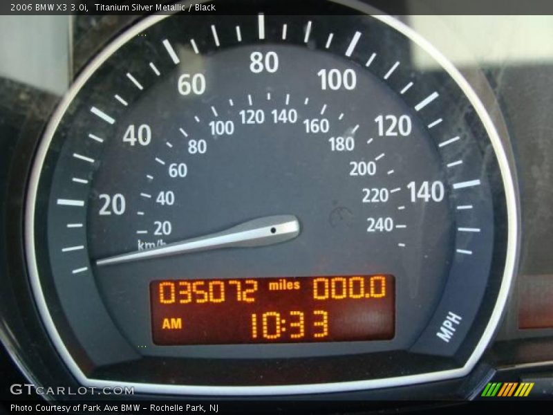 Titanium Silver Metallic / Black 2006 BMW X3 3.0i