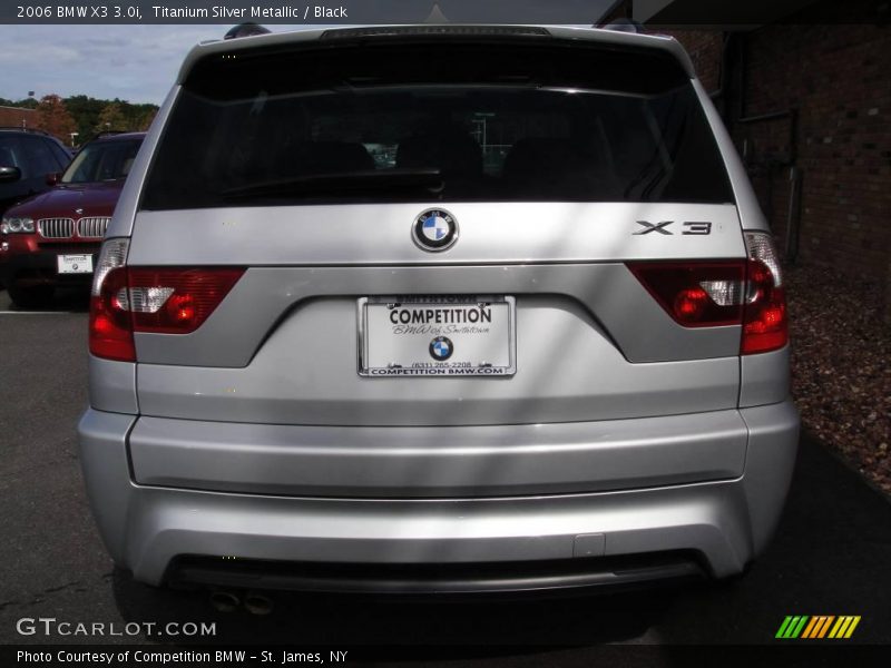 Titanium Silver Metallic / Black 2006 BMW X3 3.0i