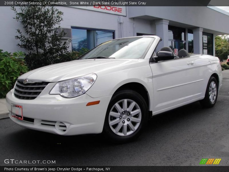 Stone White / Dark Slate Gray/Light Slate Gray 2008 Chrysler Sebring LX Convertible