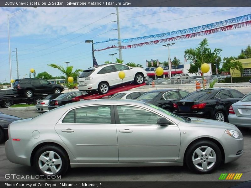 Silverstone Metallic / Titanium Gray 2008 Chevrolet Malibu LS Sedan