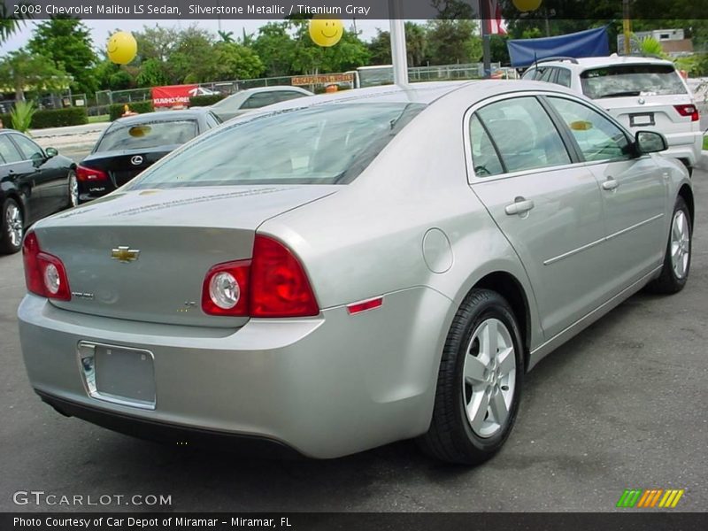 Silverstone Metallic / Titanium Gray 2008 Chevrolet Malibu LS Sedan