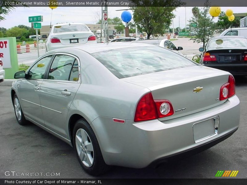 Silverstone Metallic / Titanium Gray 2008 Chevrolet Malibu LS Sedan