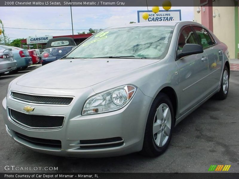 Silverstone Metallic / Titanium Gray 2008 Chevrolet Malibu LS Sedan