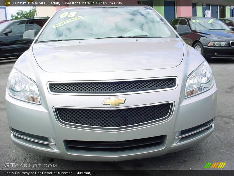 Silverstone Metallic / Titanium Gray 2008 Chevrolet Malibu LS Sedan