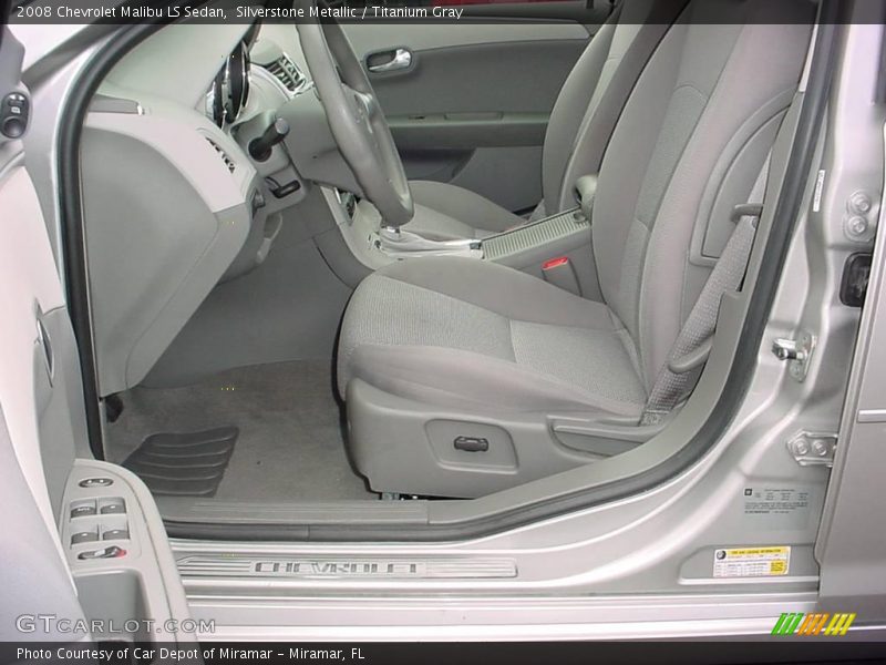 Silverstone Metallic / Titanium Gray 2008 Chevrolet Malibu LS Sedan