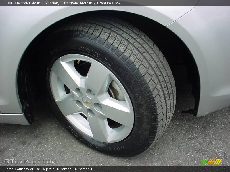 Silverstone Metallic / Titanium Gray 2008 Chevrolet Malibu LS Sedan