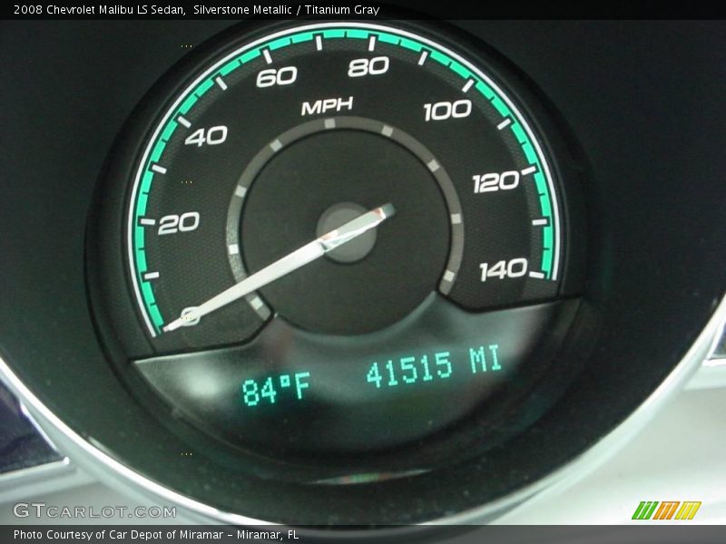 Silverstone Metallic / Titanium Gray 2008 Chevrolet Malibu LS Sedan