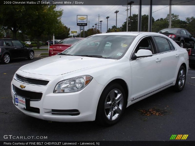 Summit White / Ebony 2009 Chevrolet Malibu LT Sedan