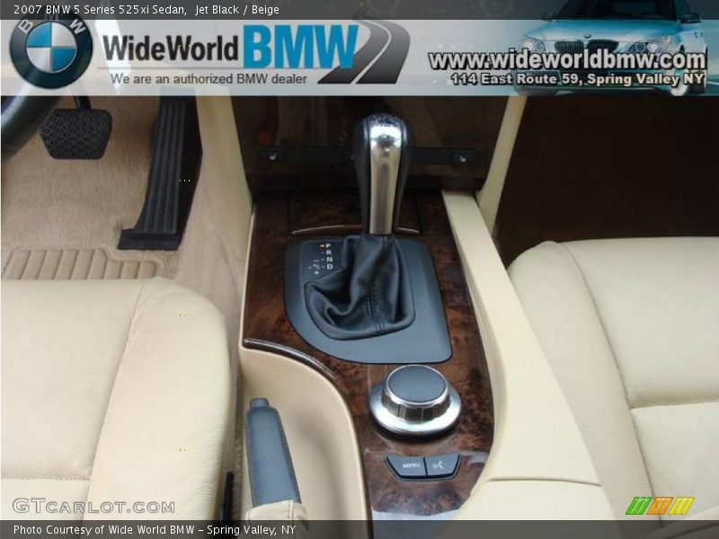 Jet Black / Beige 2007 BMW 5 Series 525xi Sedan