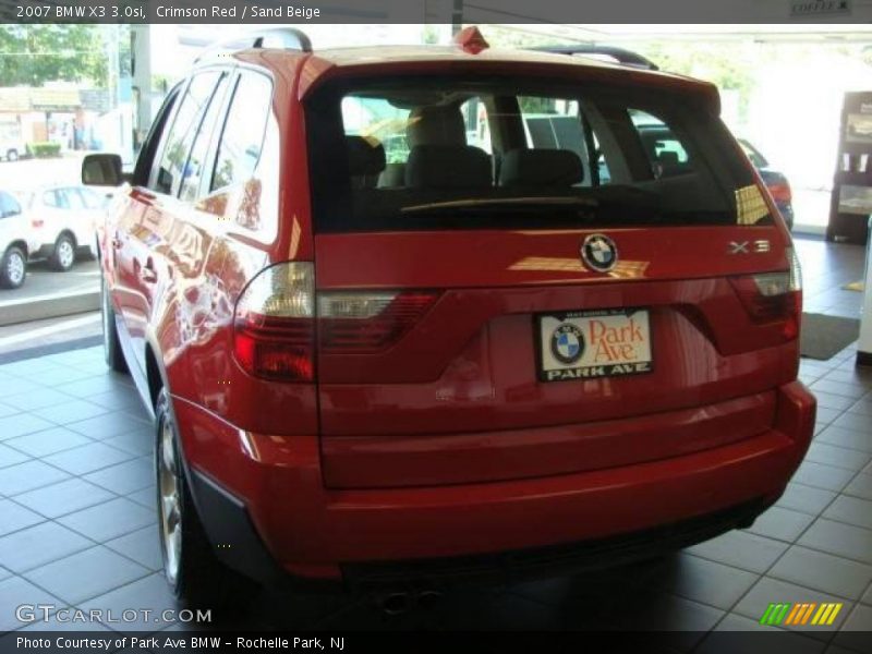 Crimson Red / Sand Beige 2007 BMW X3 3.0si