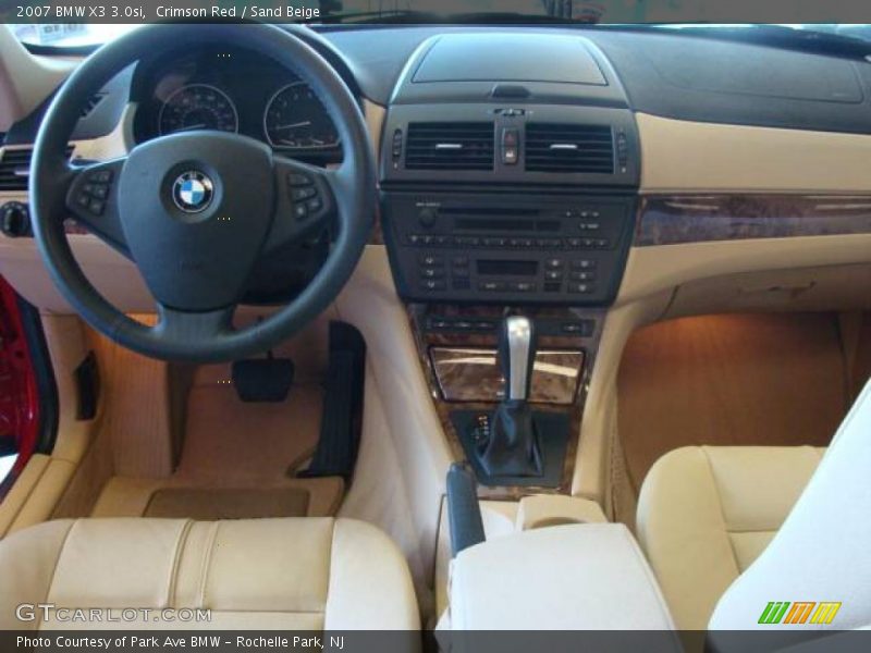 Crimson Red / Sand Beige 2007 BMW X3 3.0si