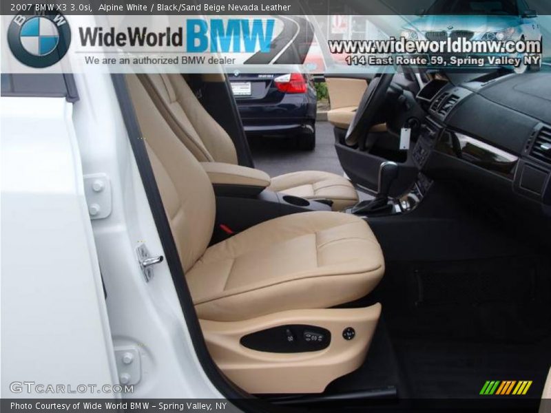 Alpine White / Black/Sand Beige Nevada Leather 2007 BMW X3 3.0si