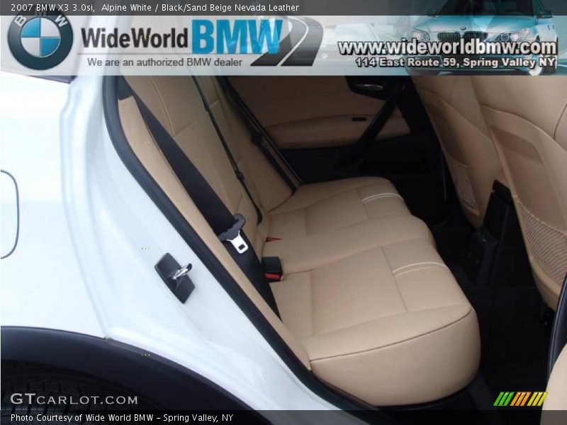 Alpine White / Black/Sand Beige Nevada Leather 2007 BMW X3 3.0si