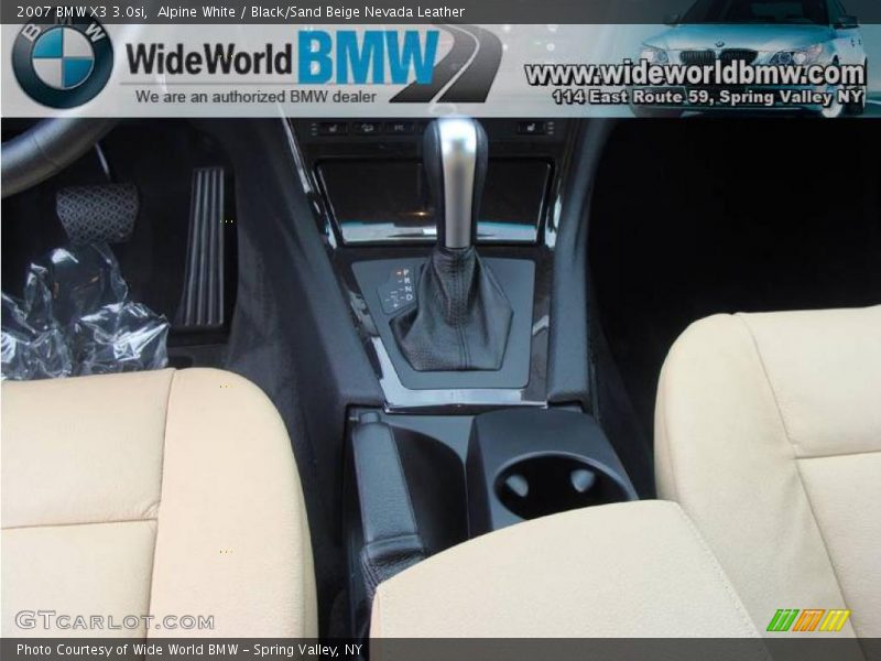 Alpine White / Black/Sand Beige Nevada Leather 2007 BMW X3 3.0si