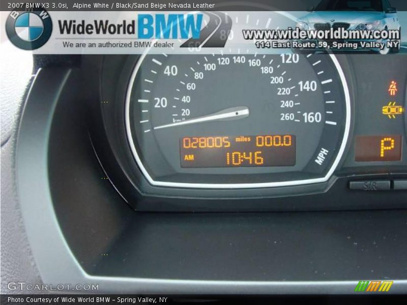 Alpine White / Black/Sand Beige Nevada Leather 2007 BMW X3 3.0si