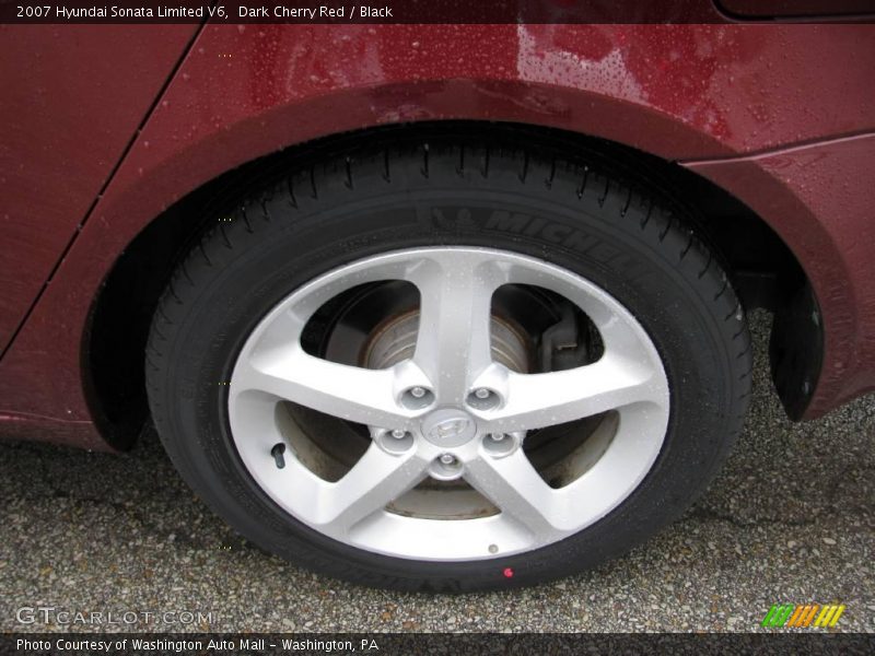 Dark Cherry Red / Black 2007 Hyundai Sonata Limited V6