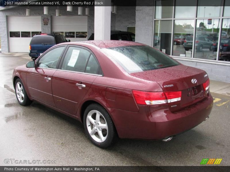 Dark Cherry Red / Black 2007 Hyundai Sonata Limited V6