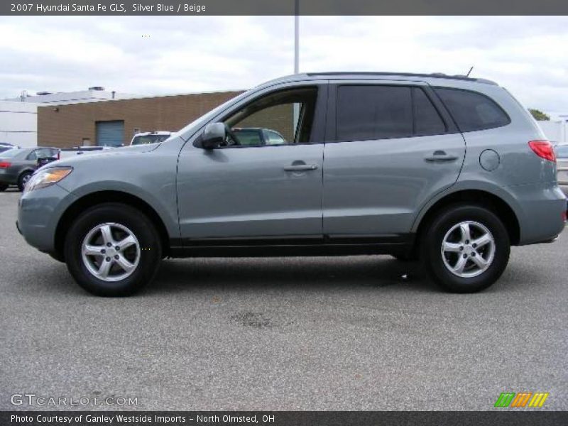 Silver Blue / Beige 2007 Hyundai Santa Fe GLS