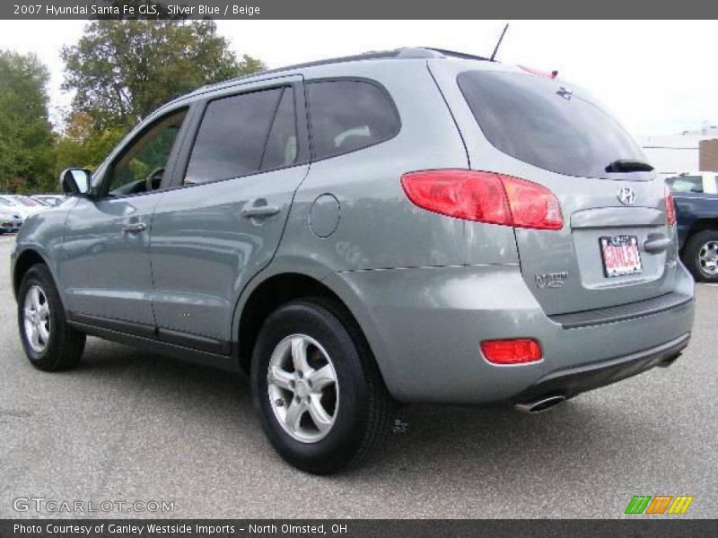 Silver Blue / Beige 2007 Hyundai Santa Fe GLS