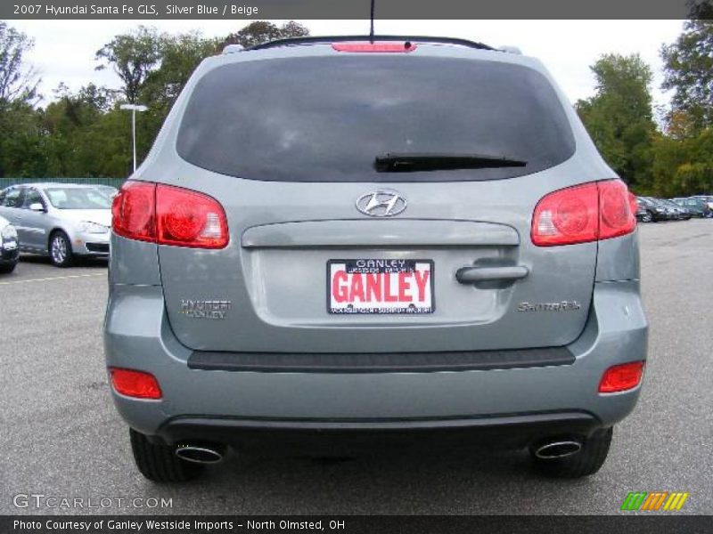 Silver Blue / Beige 2007 Hyundai Santa Fe GLS