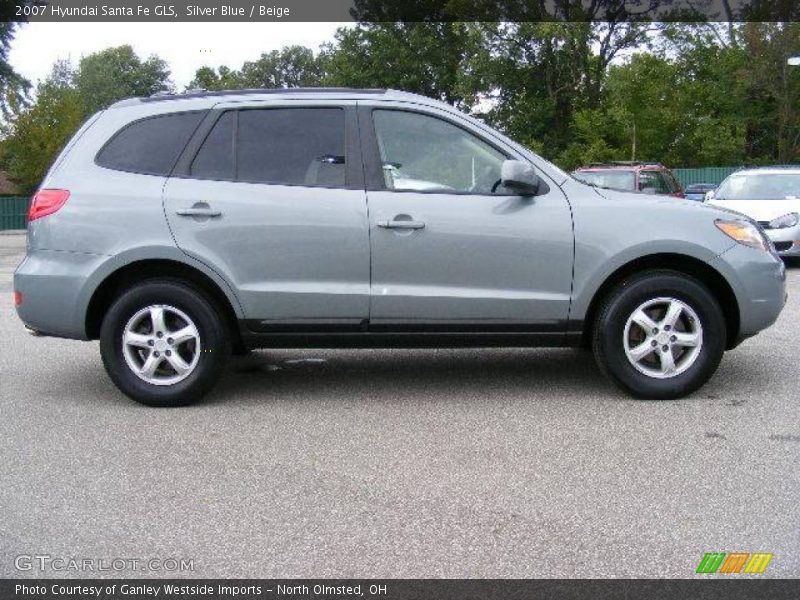 Silver Blue / Beige 2007 Hyundai Santa Fe GLS