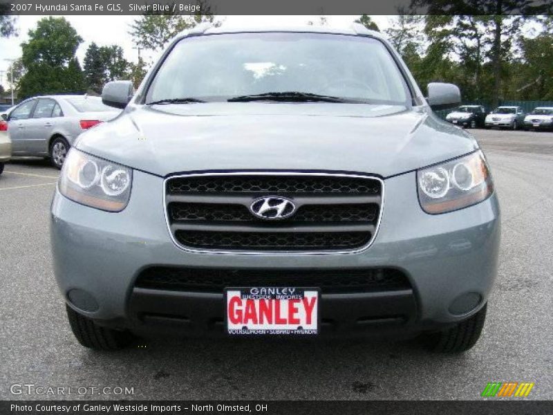 Silver Blue / Beige 2007 Hyundai Santa Fe GLS