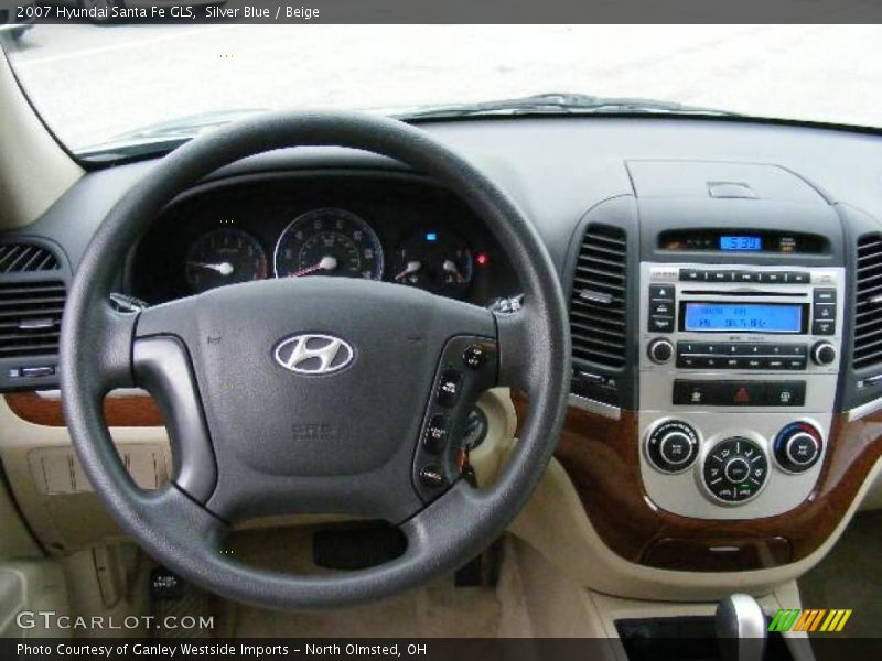 Silver Blue / Beige 2007 Hyundai Santa Fe GLS