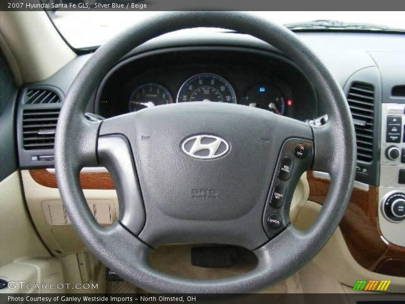 Silver Blue / Beige 2007 Hyundai Santa Fe GLS