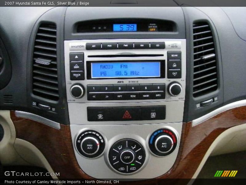 Silver Blue / Beige 2007 Hyundai Santa Fe GLS
