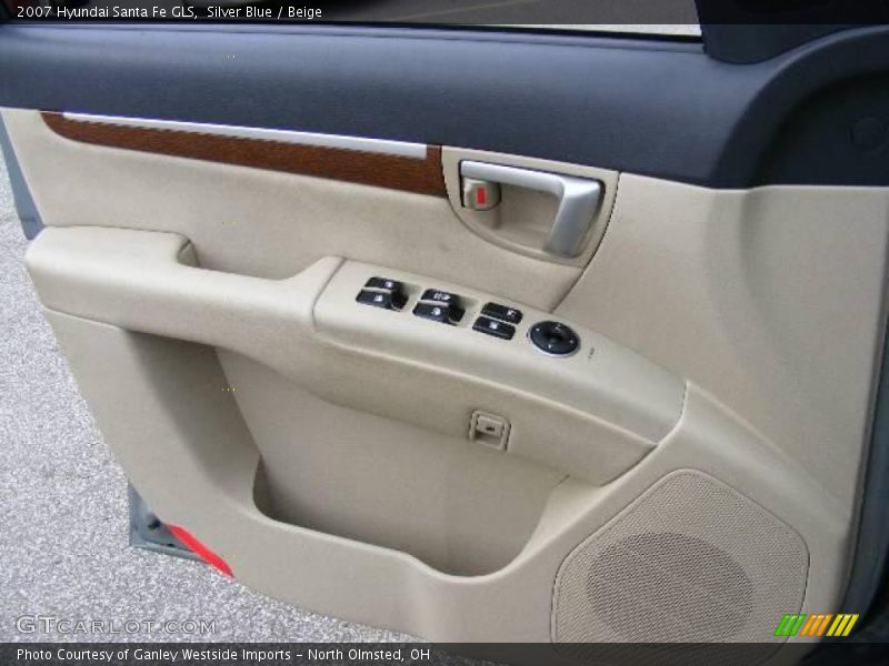 Silver Blue / Beige 2007 Hyundai Santa Fe GLS