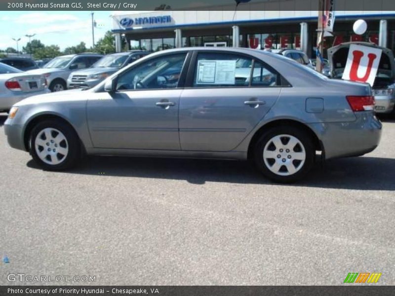Steel Gray / Gray 2008 Hyundai Sonata GLS