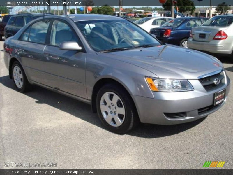 Steel Gray / Gray 2008 Hyundai Sonata GLS