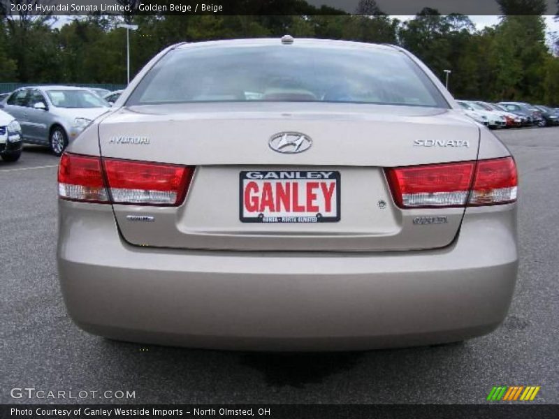 Golden Beige / Beige 2008 Hyundai Sonata Limited