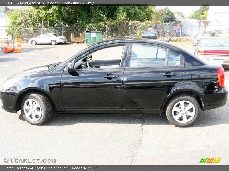Ebony Black / Gray 2008 Hyundai Accent GLS Sedan