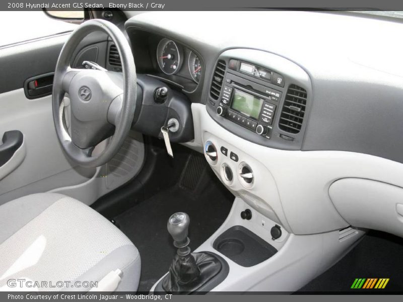 Ebony Black / Gray 2008 Hyundai Accent GLS Sedan