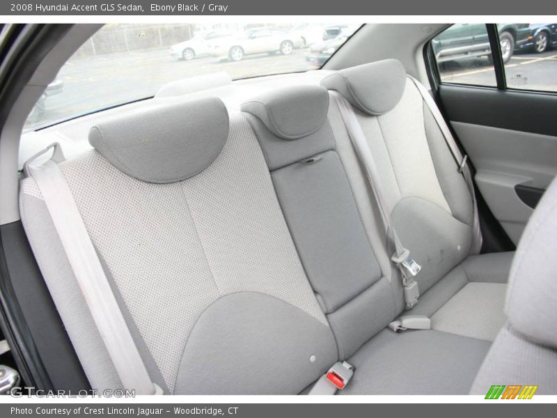 Ebony Black / Gray 2008 Hyundai Accent GLS Sedan