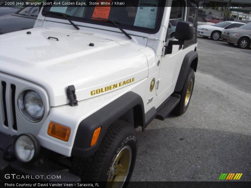 Stone White / Khaki 2006 Jeep Wrangler Sport 4x4 Golden Eagle