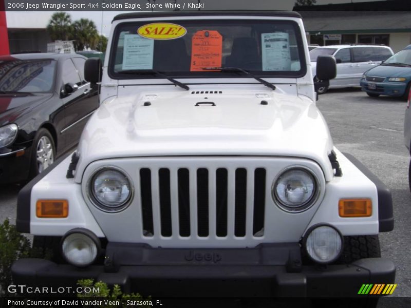 Stone White / Khaki 2006 Jeep Wrangler Sport 4x4 Golden Eagle